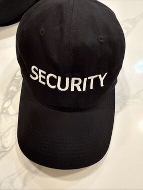 Black SECURITY Baseball Cap - Unbranded